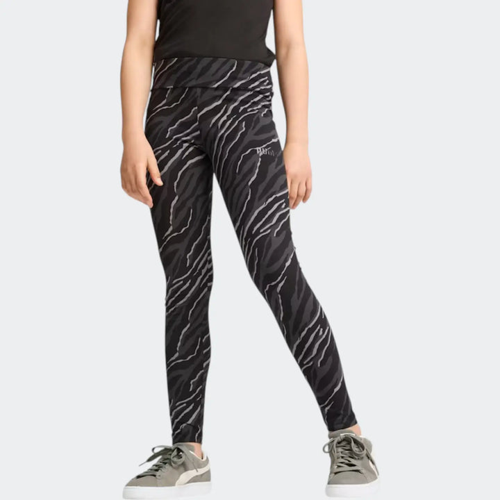 Ess +Animal Aop Leggings Black Leggings