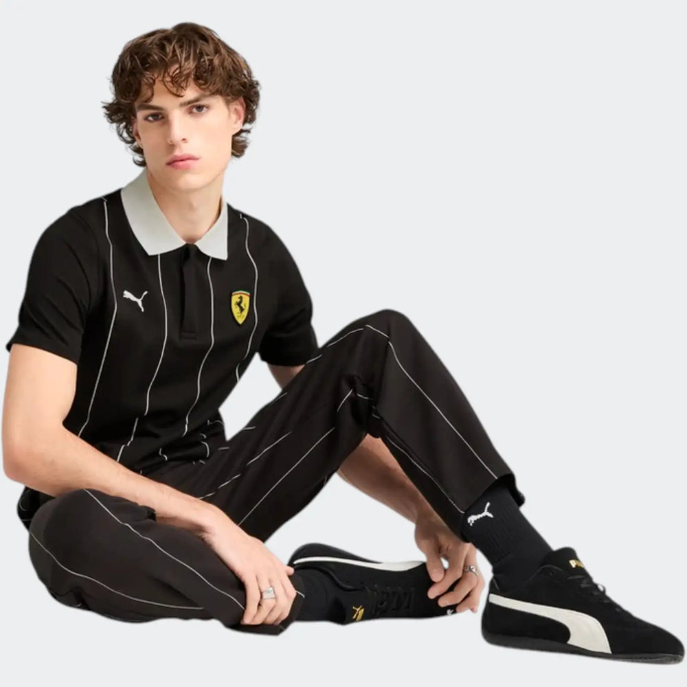 Ferrari Race Premium Polo Black Polo Shirts