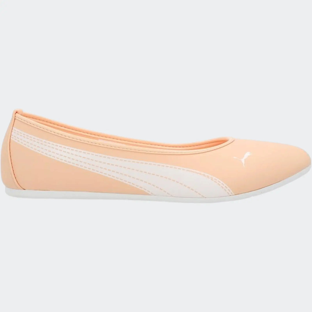 Basic Bellerina Stiched Orange Pumps