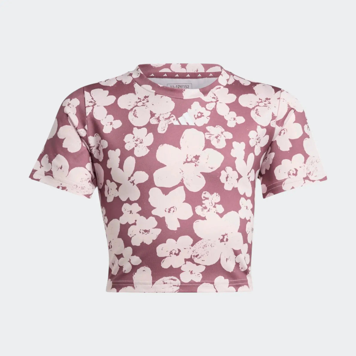 Train Essentials Seasonal Printed Cropped Training T-Shirt Kids