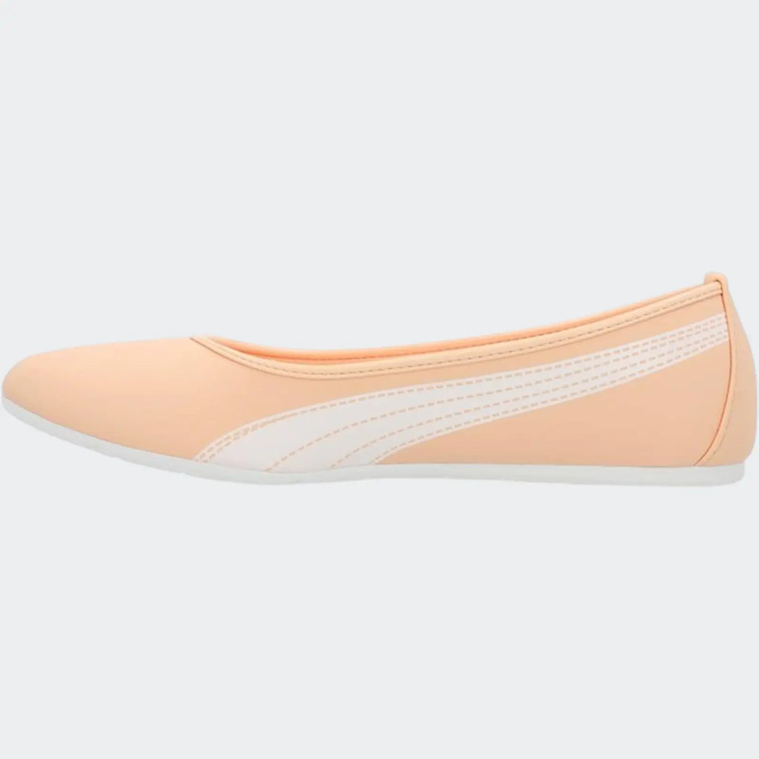 Basic Bellerina Stiched Orange Pumps