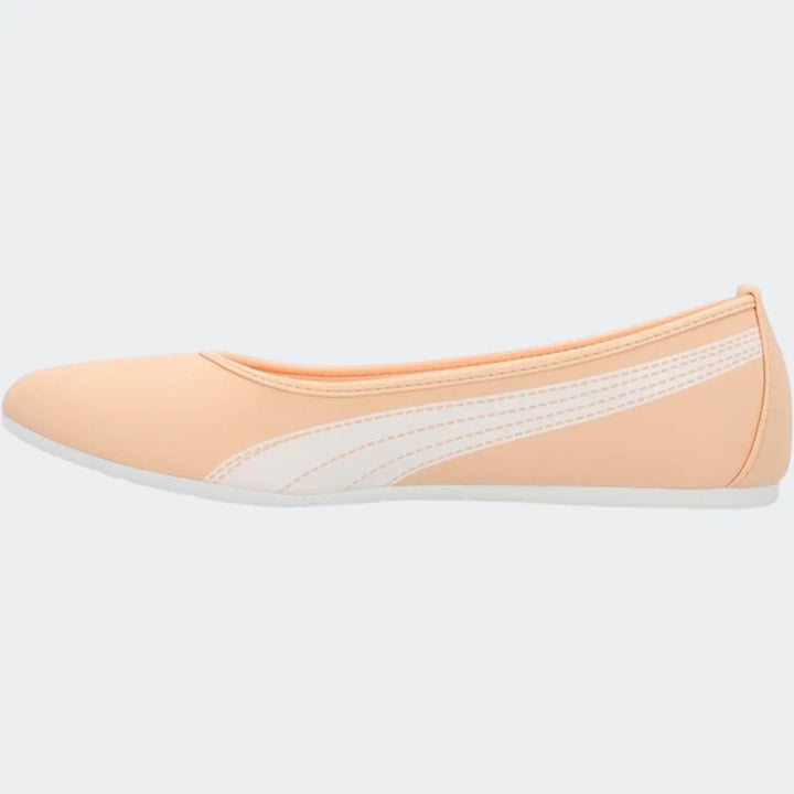 Basic Bellerina Stiched Orange Pumps