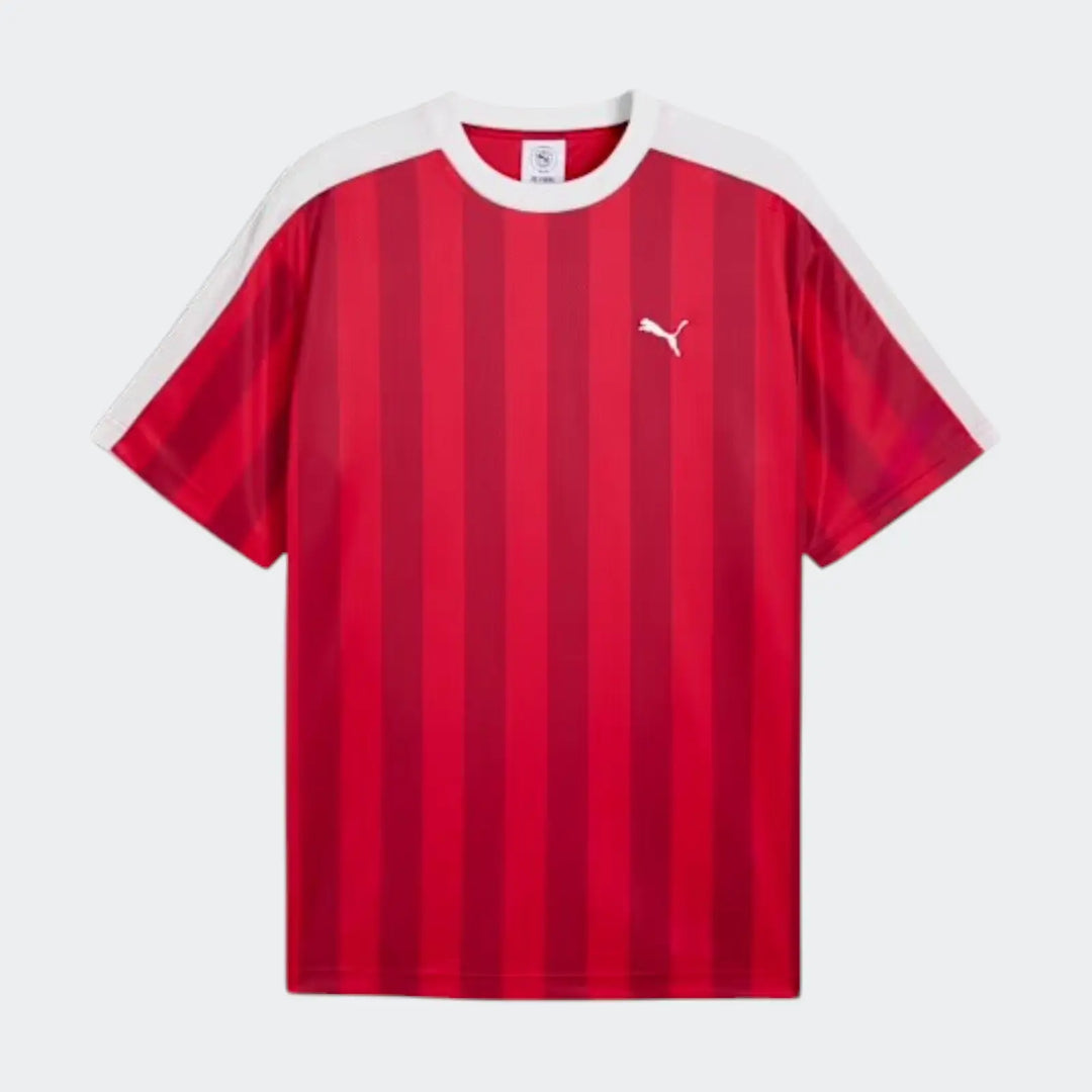 Ess Relaxed Striped Fb Jersey Red Jersey