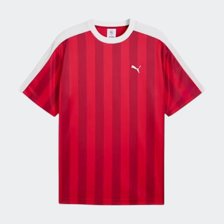Ess Relaxed Striped Fb Jersey Red Jersey