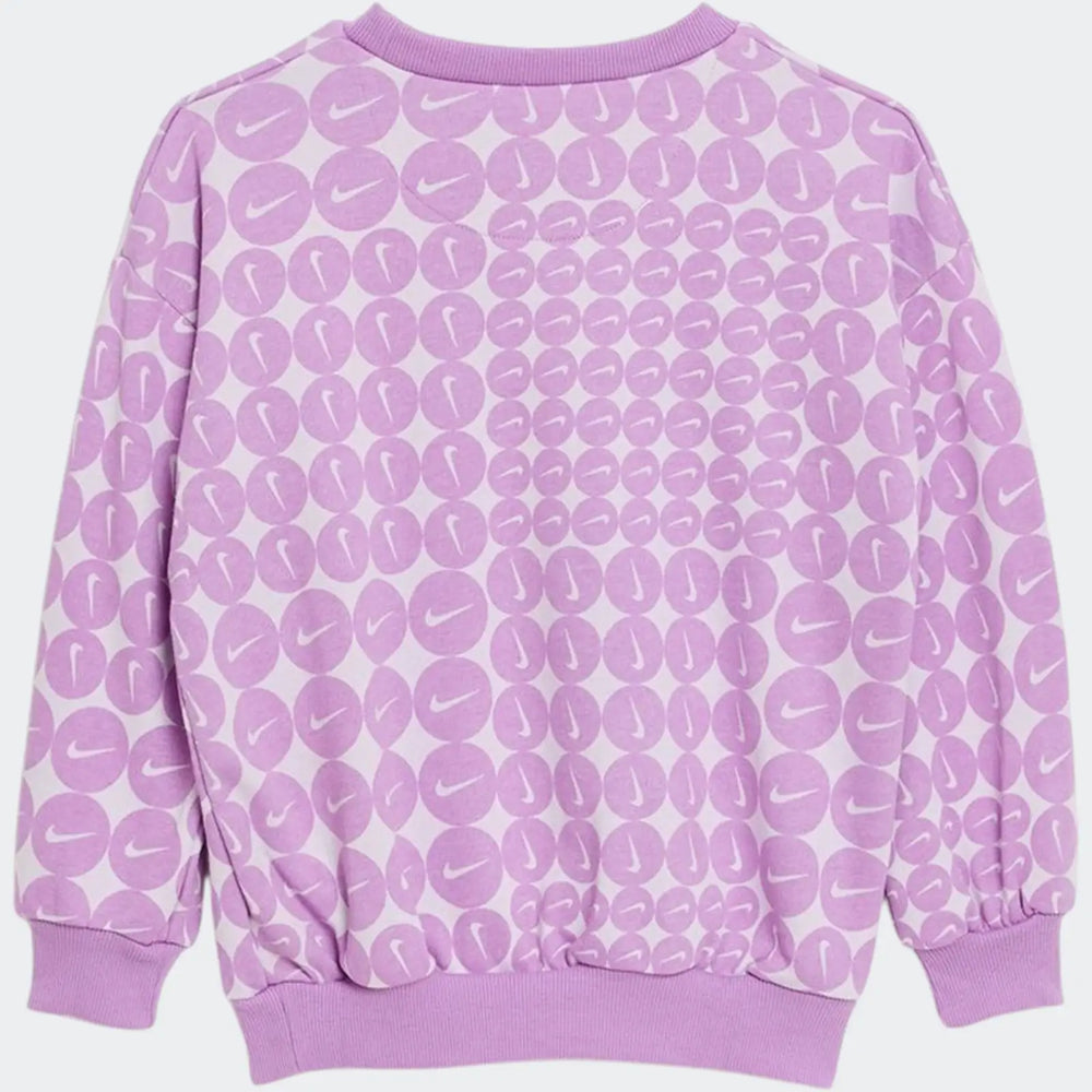 Nkg Essentials Aop Ft Crew Purple Sweatshirts