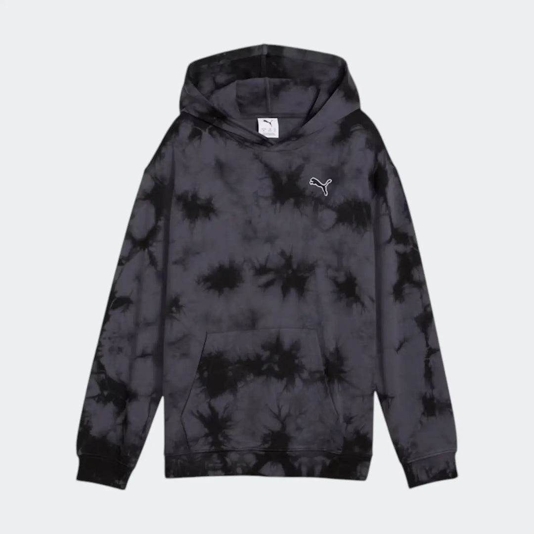 Ess Elevated Relaxed Tyedie Hoody Black Hoodies