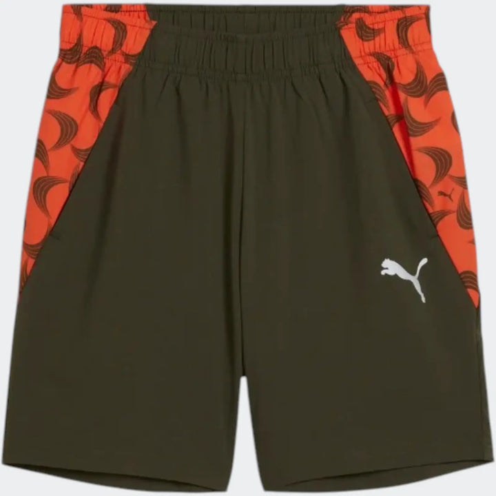 Active Sports Woven Aop Green Shorts