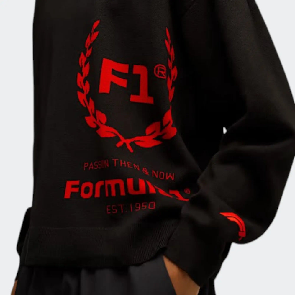 F1 Knitted Crewneck 75Yrs Black Sweatshirts