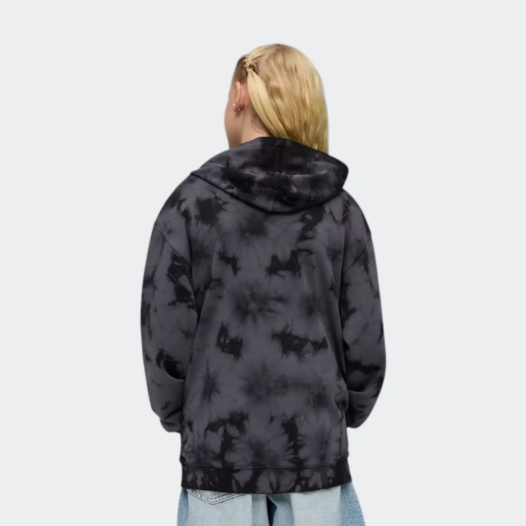 Ess Elevated Relaxed Tyedie Hoody Black Hoodies