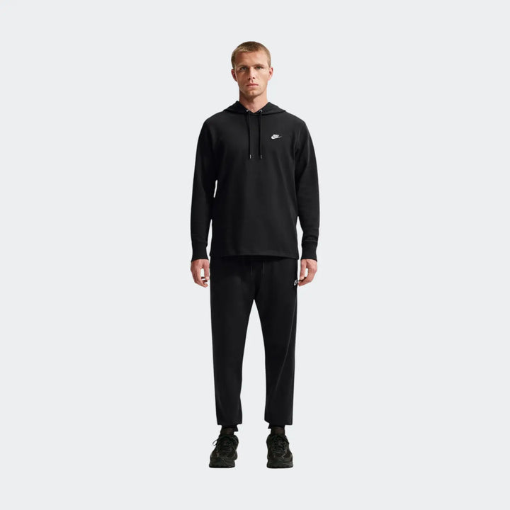 M Nk Club Knit Po Hoodie Black Hoodies