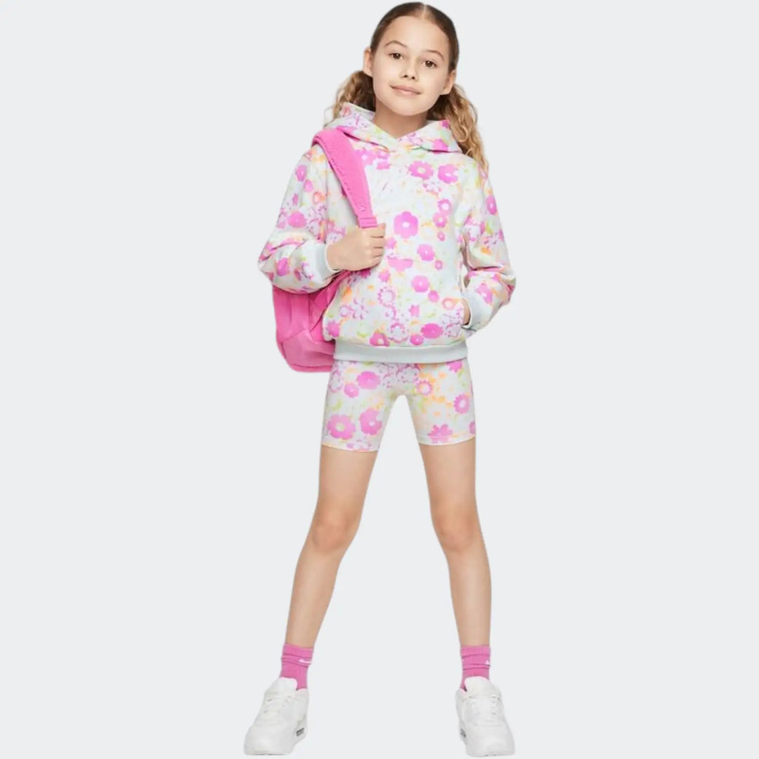 Nkg Flo-Ral Aop Pull Over Hoodie White Hoodies