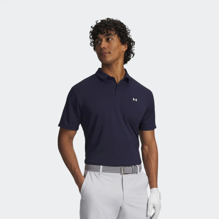 Ua T2G Pique Polo Blue Polo Shirts