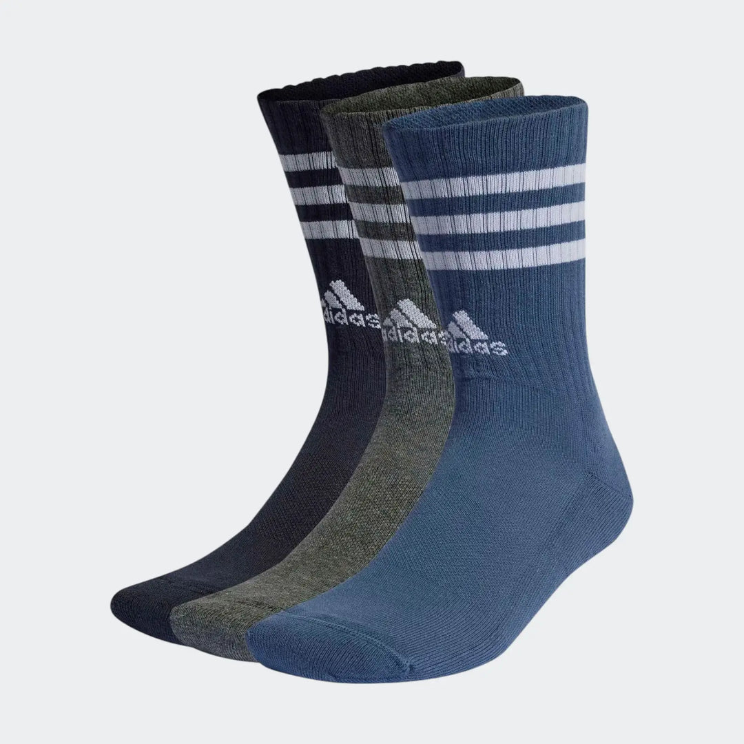 3-Stripes Cushioned Crew Socks 3 Pairs