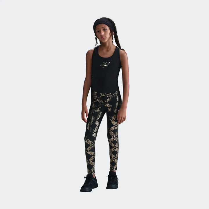 G Nk Df One Tight Aop Black Leggings