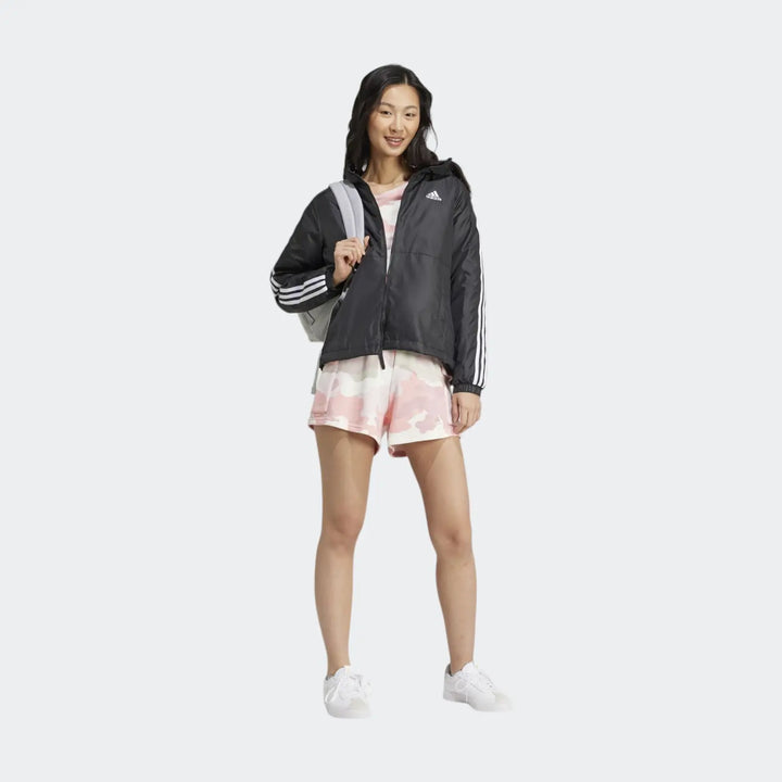 Essentials 3-Stripes Camo-Print Cargo Shorts
