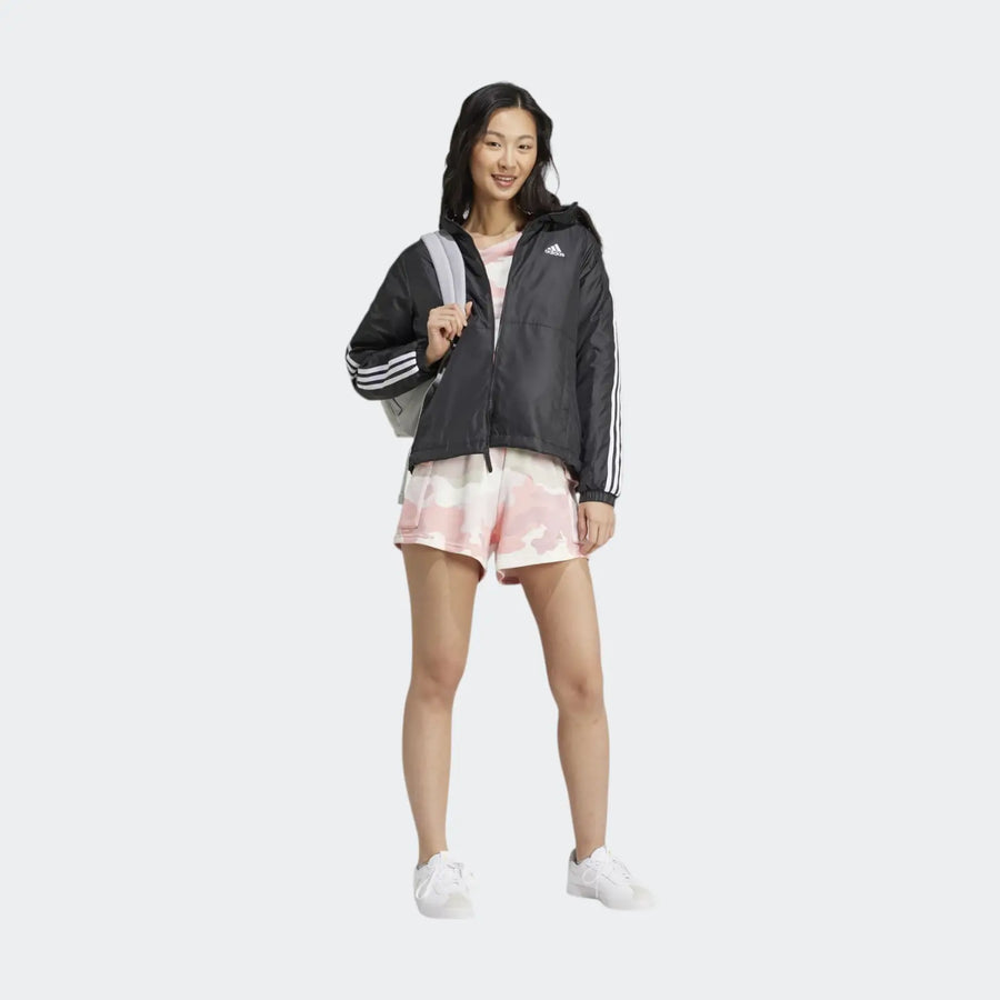 Essentials 3-Stripes Camo-Print Cargo Shorts
