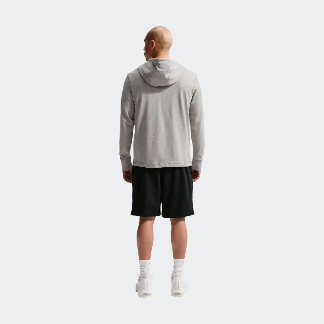 M Nk Club Knit Po Hoodie Grey Hoodies