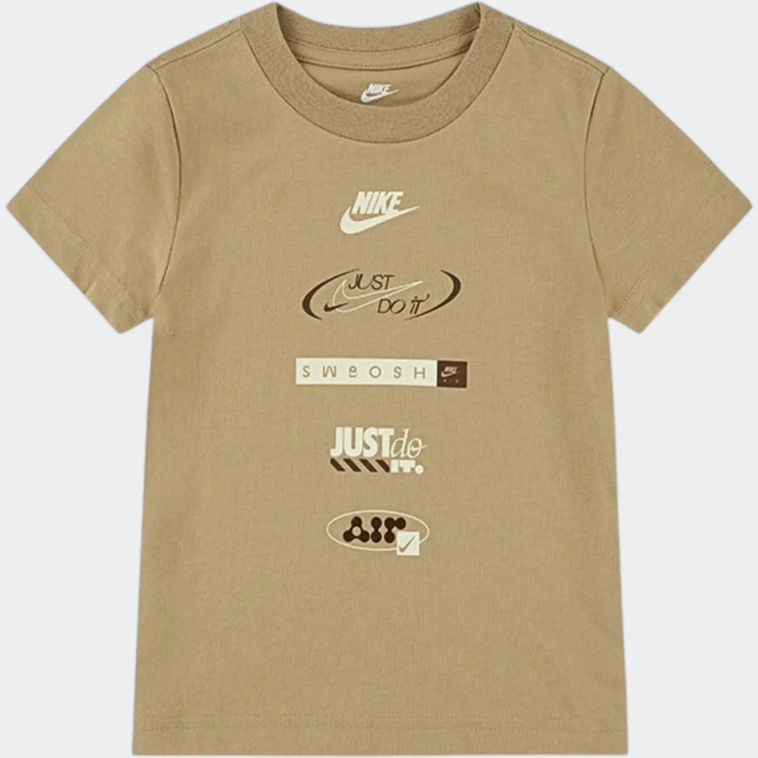 Nkb Bike Brandmark Stack Beige T-Shirts