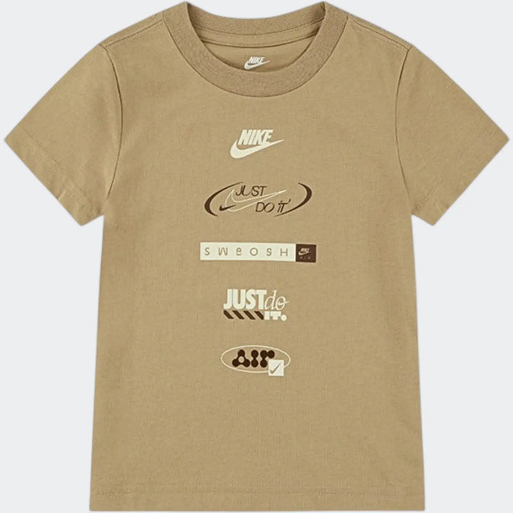 Nkb Bike Brandmark Stack Beige T-Shirts