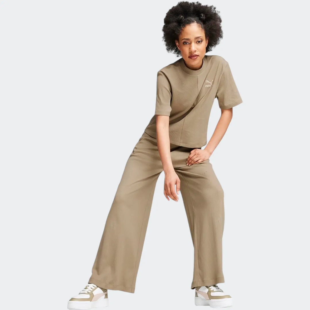 Classics Ribbed Relaxed Brown T-Shirts