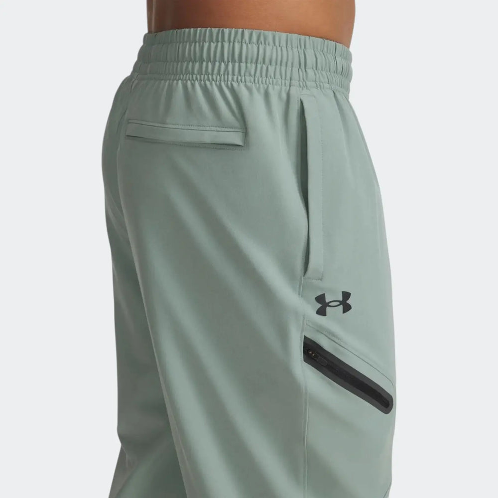 Ua Unstoppable Woven Green Joggers