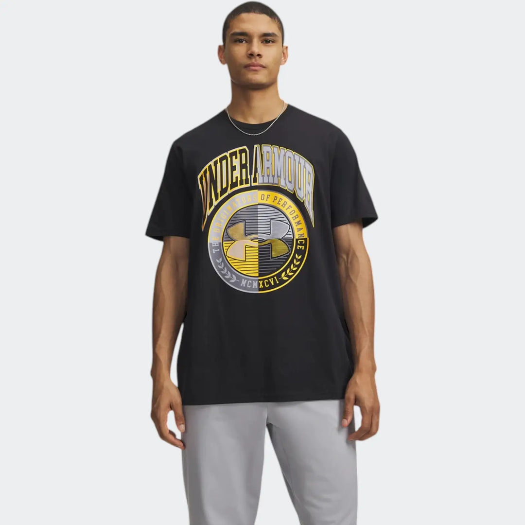 Ua M Varsity Crest Black T-Shirt