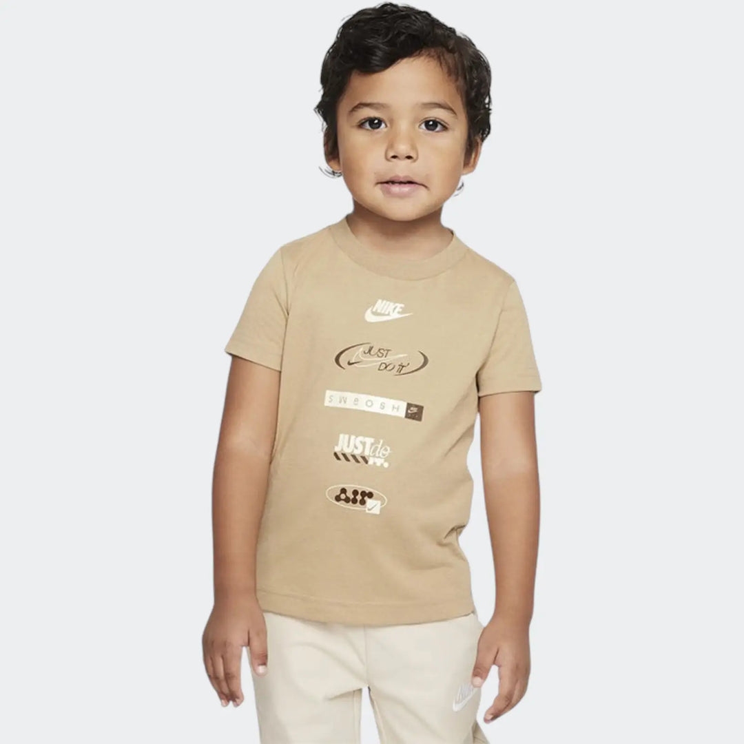 Nkb Bike Brandmark Stack Beige T-Shirts
