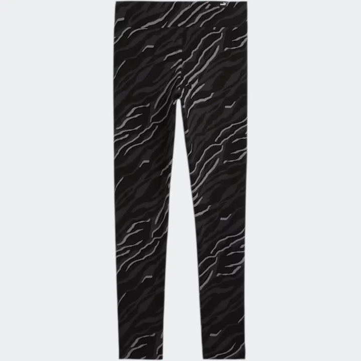 Ess +Animal Aop Leggings Black Leggings