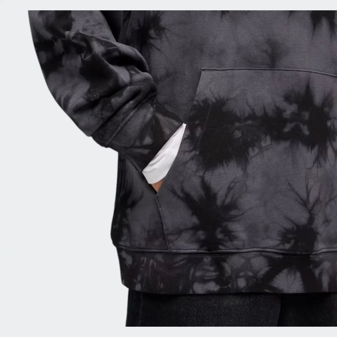 Ess Elevated Relaxed Tyedie Hoody Black Hoodies