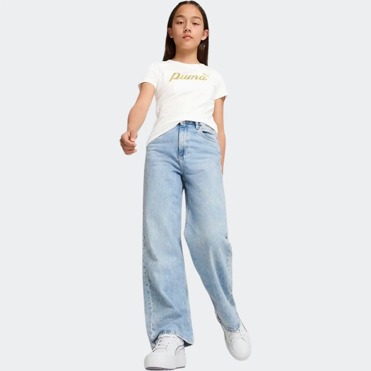 Ess +Script Mettallic Tee White T-Shirts