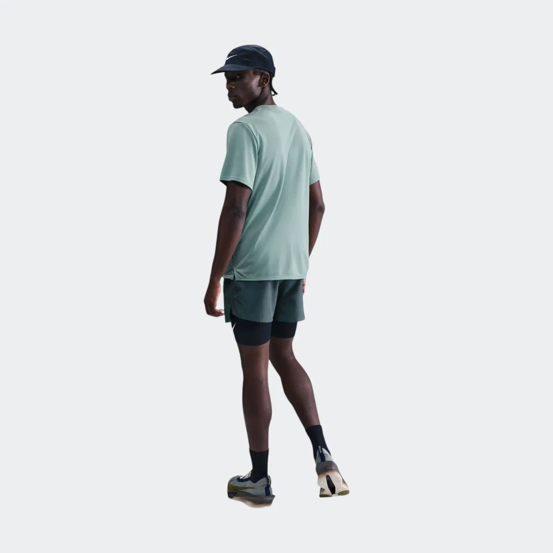 M Nk Df Uv Miler Ss Tee Green T-Shirts