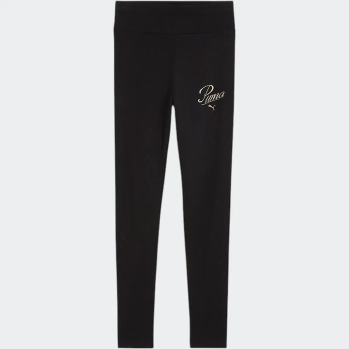 Ess Script High-Waist Leggings Black Leggings