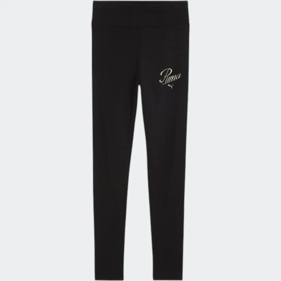 Ess Script High-Waist Leggings Black Leggings