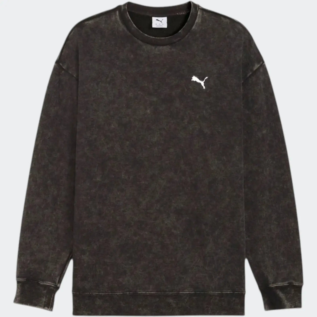 Ess Elevated Relaxed Wash Crew Black Sweatshirts