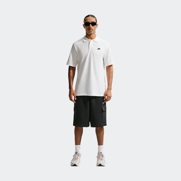 M Nk Club Ss Polo Pique White Polo Shirts