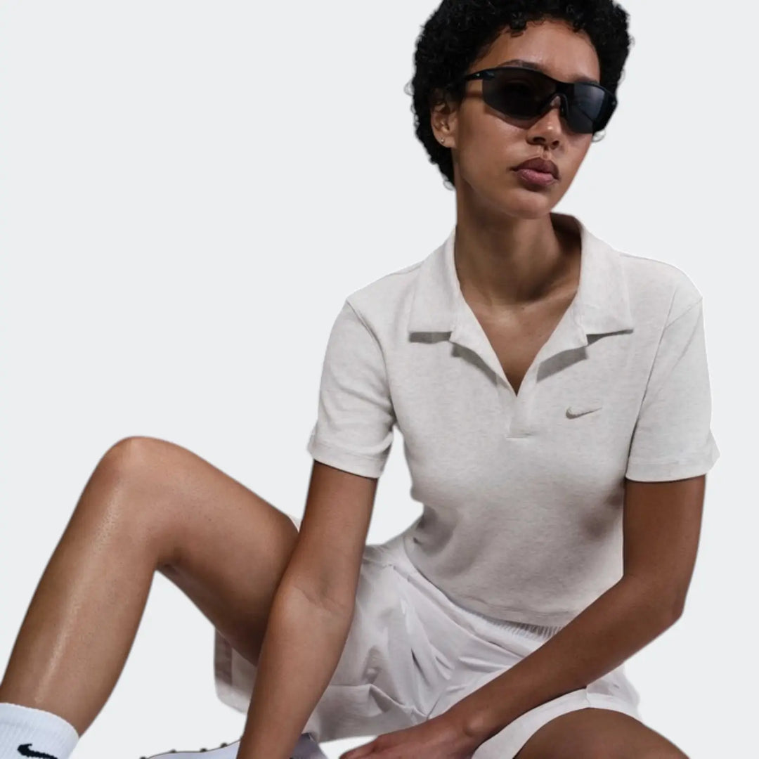 W Nsw Essntl Ss Polo Crp Grey Polo Shirts