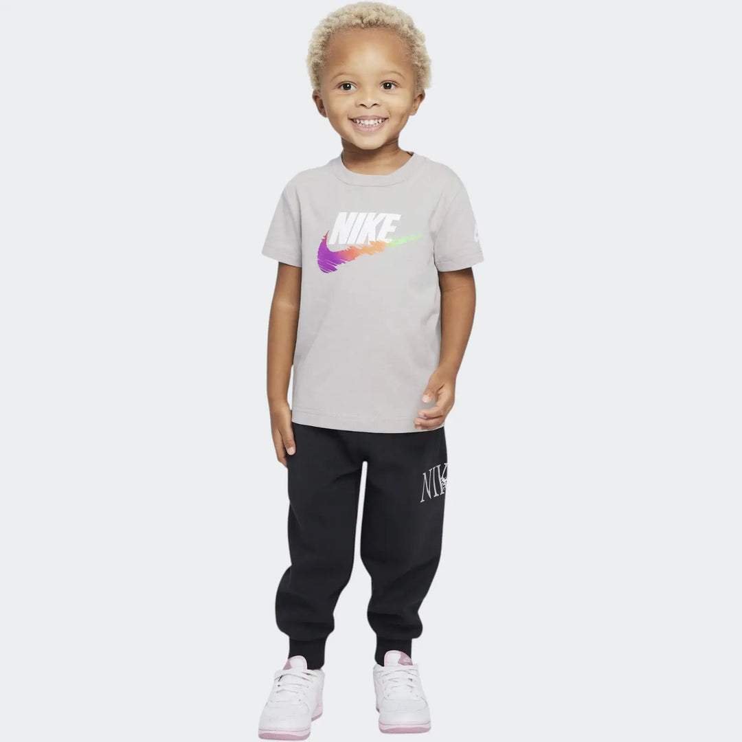Nike Boys Brandmark Swoosh T-Shirt - Grey