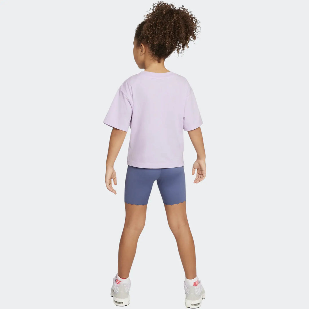 Nike Girls Swoosh Motion Bike Shorts - Blue