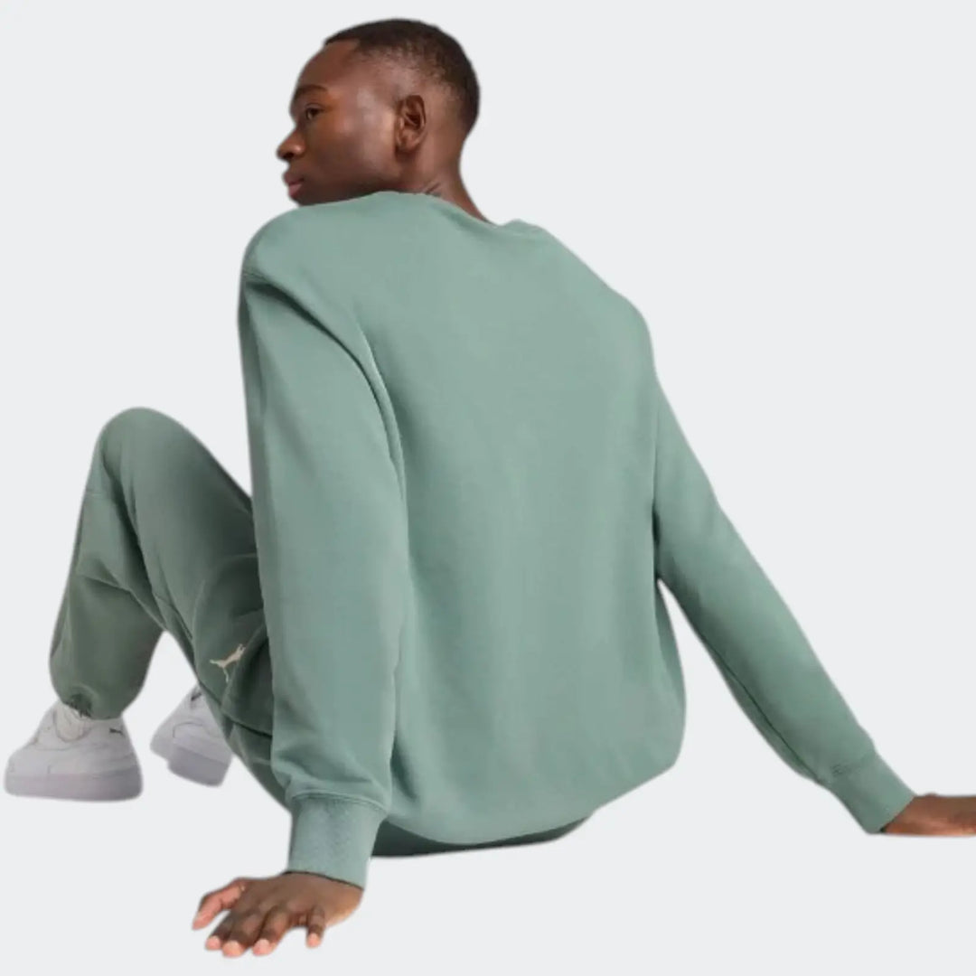 Wardrobe Ess Relaxed Crew Green Sweaters