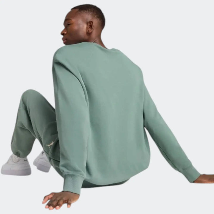 Wardrobe Ess Relaxed Crew Green Sweaters