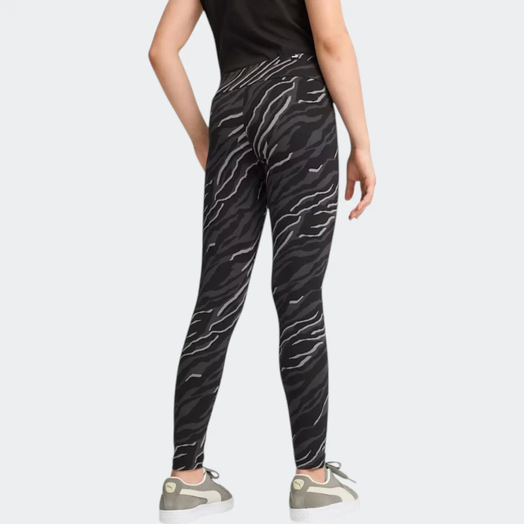 Ess +Animal Aop Leggings Black Leggings