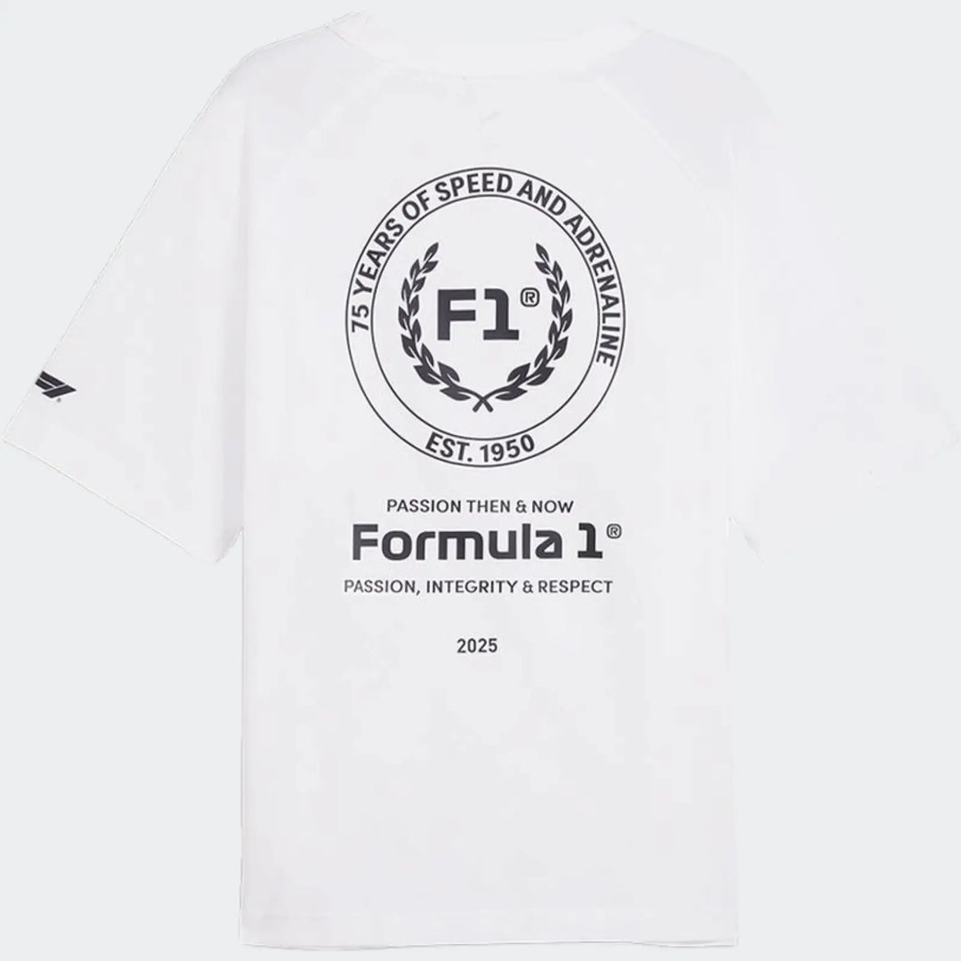 F1 Tee 75Yrs Relaxed White T-Shirts