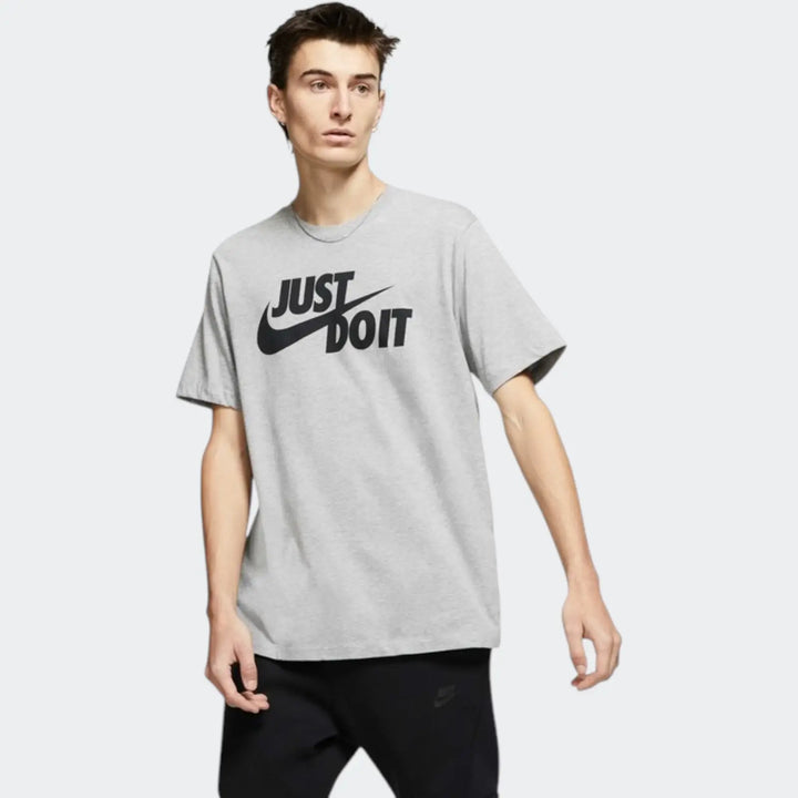 M Nsw Tee Just Do It Swoosh Grey T-Shirts