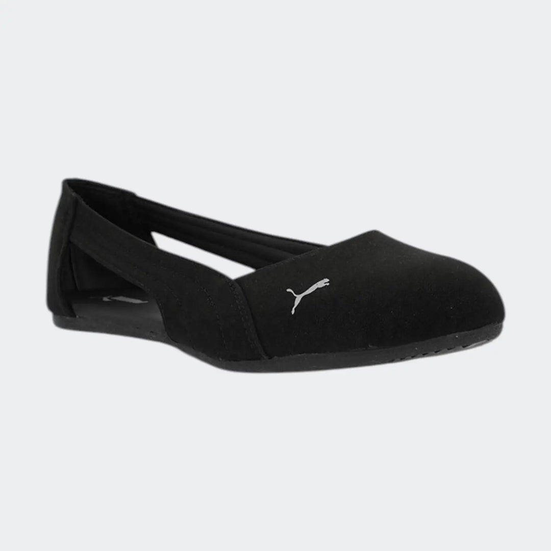 Basic Ballerina Cut Out Black Pumps