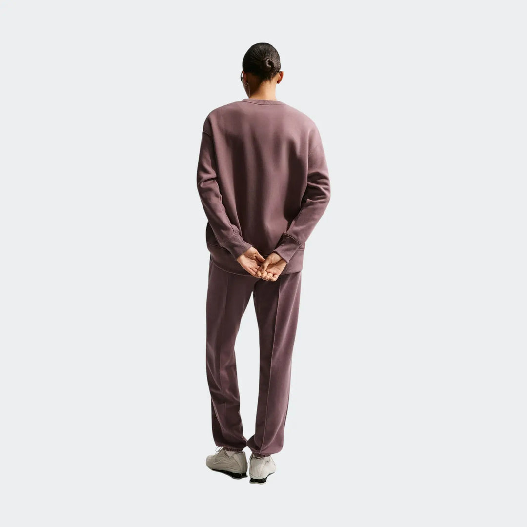 W Nsw Phnx Flc Os Long Crew Purple Sweatshirts