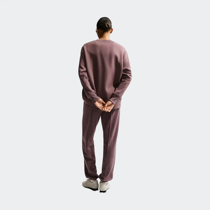 W Nsw Phnx Flc Os Long Crew Purple Sweatshirts