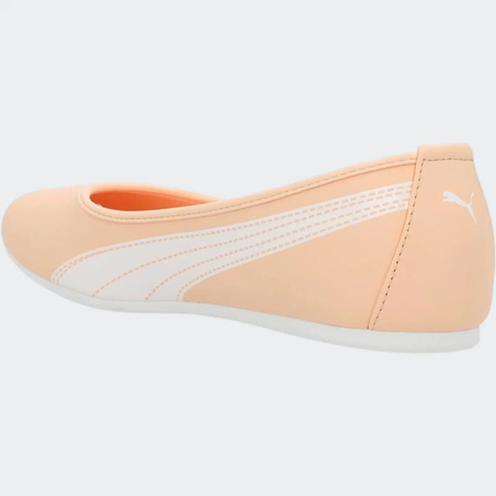 Basic Bellerina Stiched Orange Pumps