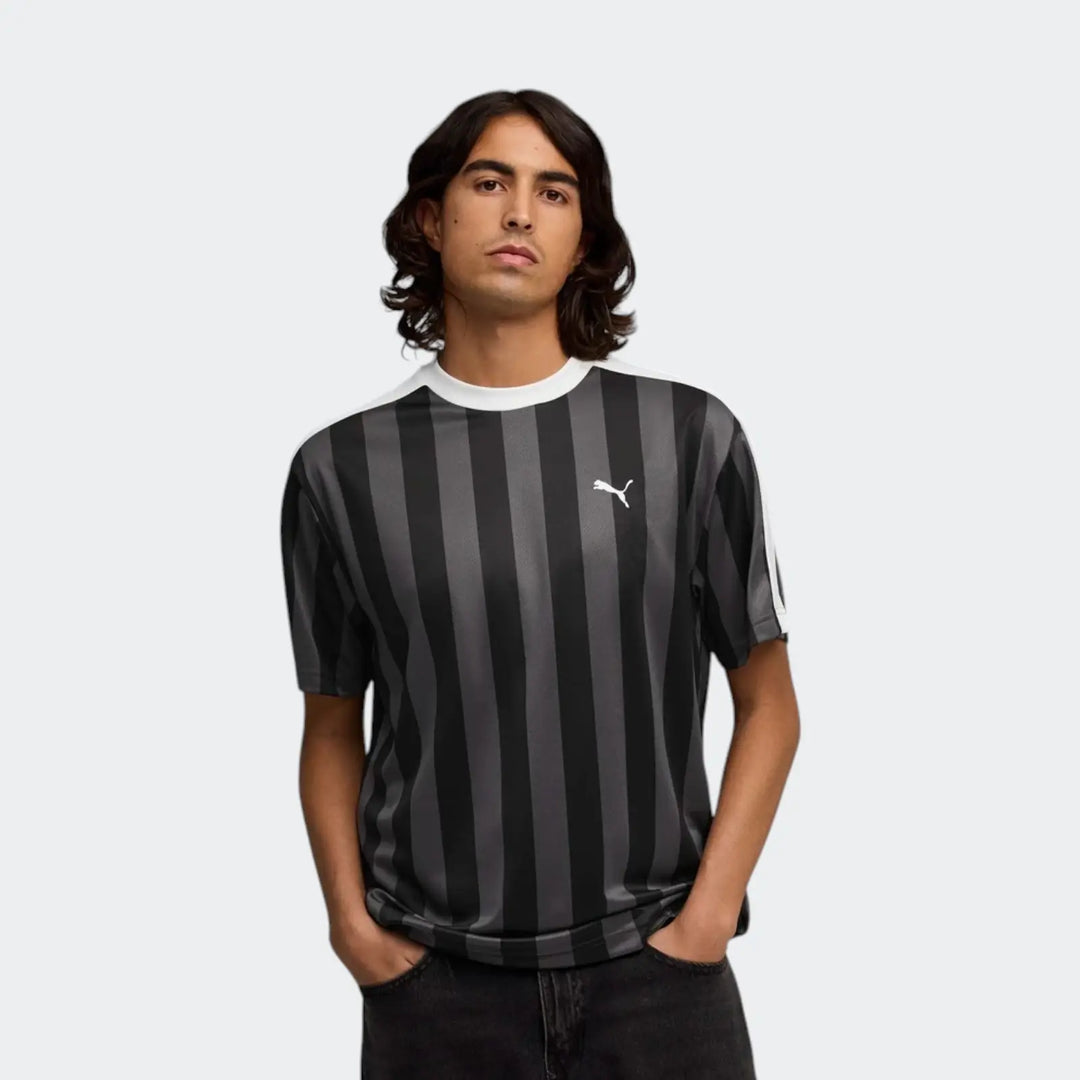 Ess Relaxed Stripped Football Jsy Black Jersey