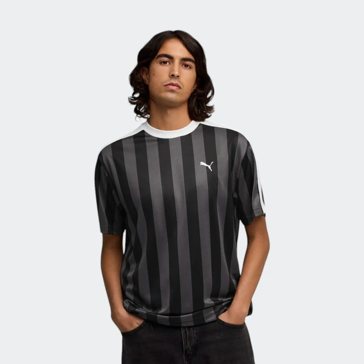 Ess Relaxed Stripped Football Jsy Black Jersey