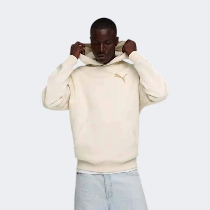 Ess Elevated Cat Logo Relaxed Hoody White Hoodies